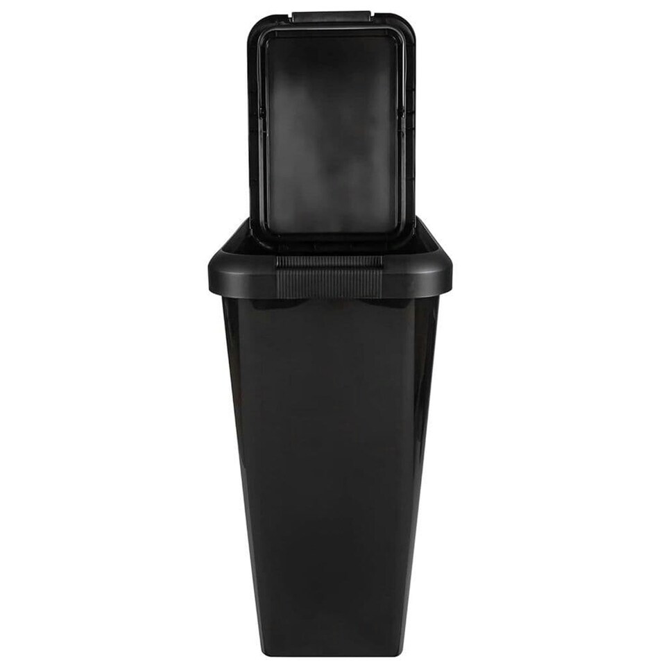 image 1 of 2 x Black Moda Swing & Lift Bin Large 45L Capacity With a Special Lid For Rubbish & Waste Black