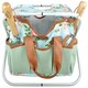 image 1 of Rose Pattern Gardening Stool With Tool Storage Multi