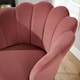 image 4 of Boucle Fabric Scallop Shell Chair Wing Back Armchair Sofa | Pink