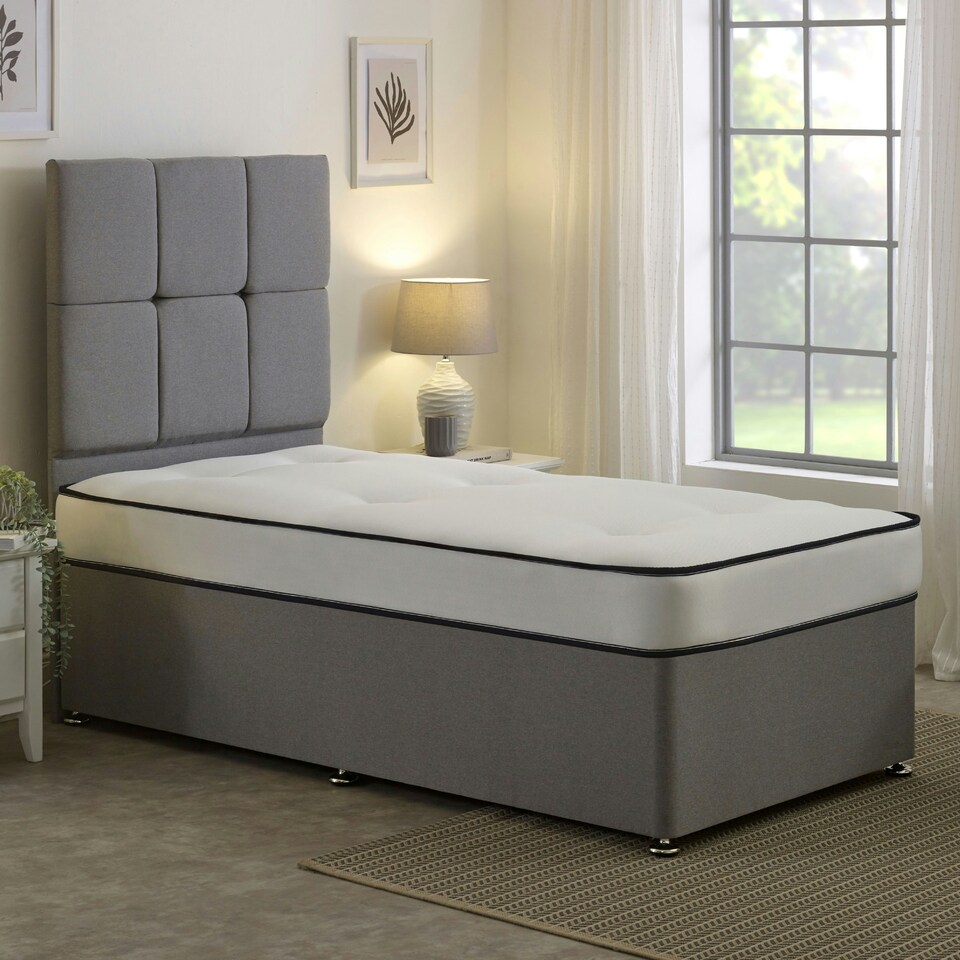 image 1 of Damask EasyClean Double Life Dual Sided Tufted Mattress | White | Small Single
