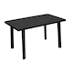 image 1 of Large Summer Weather Proof Plastic Rectangle Table Garden Patio Dining Furniture | Black | Anthracite