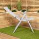 image 2 of Set of 2 Outdoor Garden Patio Multi Position Reclining Folding Chair in Grey