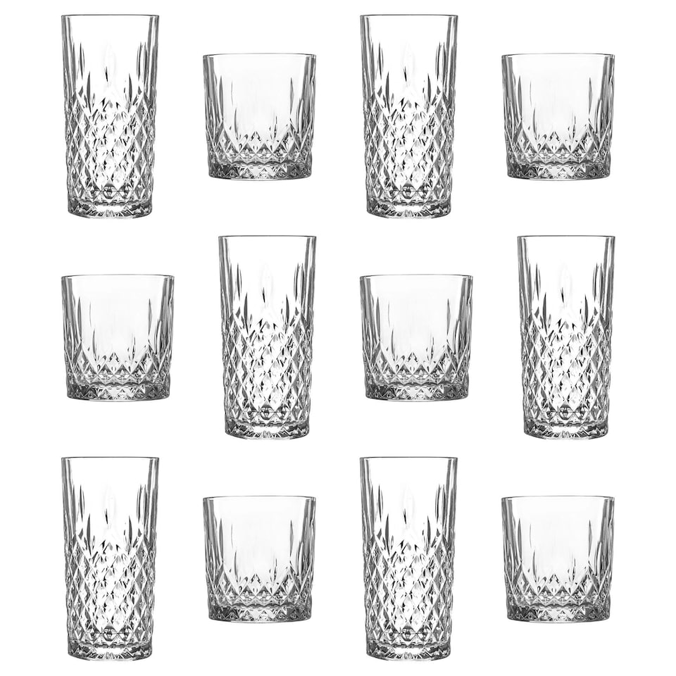 image 1 of LAV 12pc Odin Glassware Set - Clear Clear