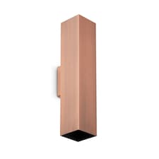 Look 30cm Square Up & Down Wall Lamp Copper 2x GU10
