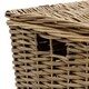 image 5 of JVL Handmade Buff Wicker Hampers with Faux Leather Straps, Small