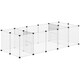 image 1 of PawHut Pet Playpen, 18 Panels DIY Small Animal Cage, for Guinea Pigs, Hegehogs