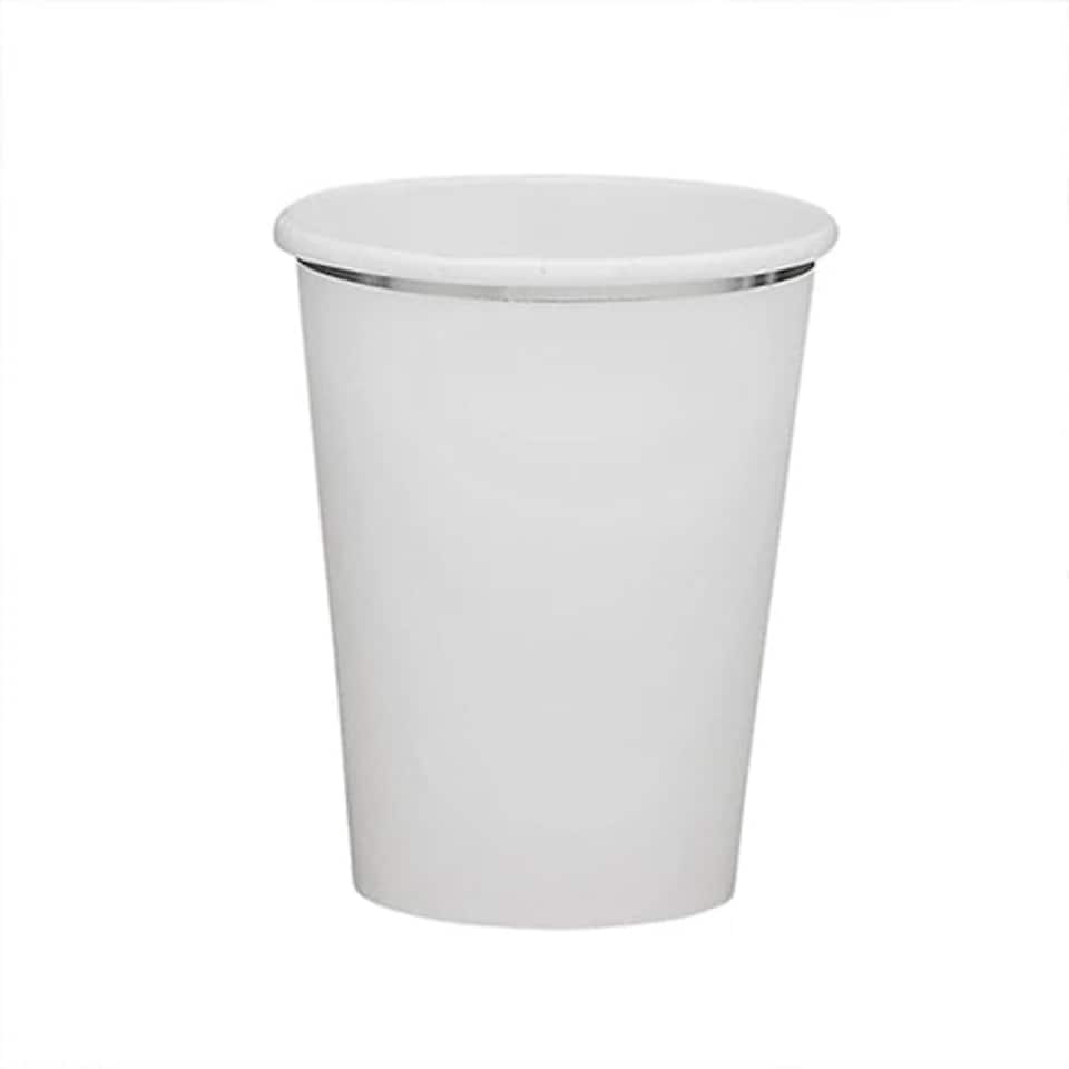 Silver & Grey Ombre Paper Cups 250ml - Pack of 8