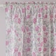 image 2 of Mia Pink Floral Print Sheer Voile Panels - Pair 140 x 122cm (55x48") | Pink | Pink | 2