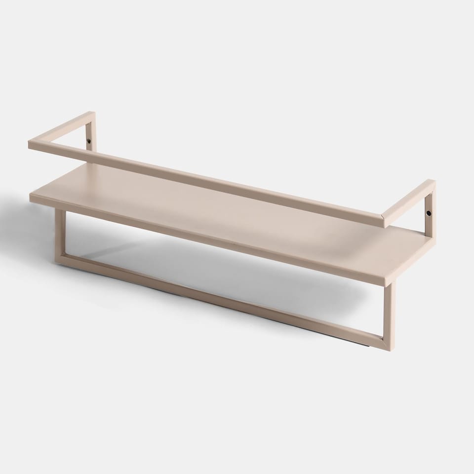 image 1 of OHS Towel Rail Bathroom Shelf Space Saving Storage Unit Wall Mounted
