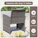 image 4 of COSTWAY 4 Piece Patio Conversation Set Outdoor Wicker Furniture
