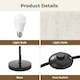 image 4 of Emitto LED Floor Lamp Dimmable with Remote and Foot Switch Bulb Included