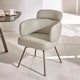 image 3 of Lorenza Premium Beige Faux Leather Swivel Dining Chairs - Set of 2