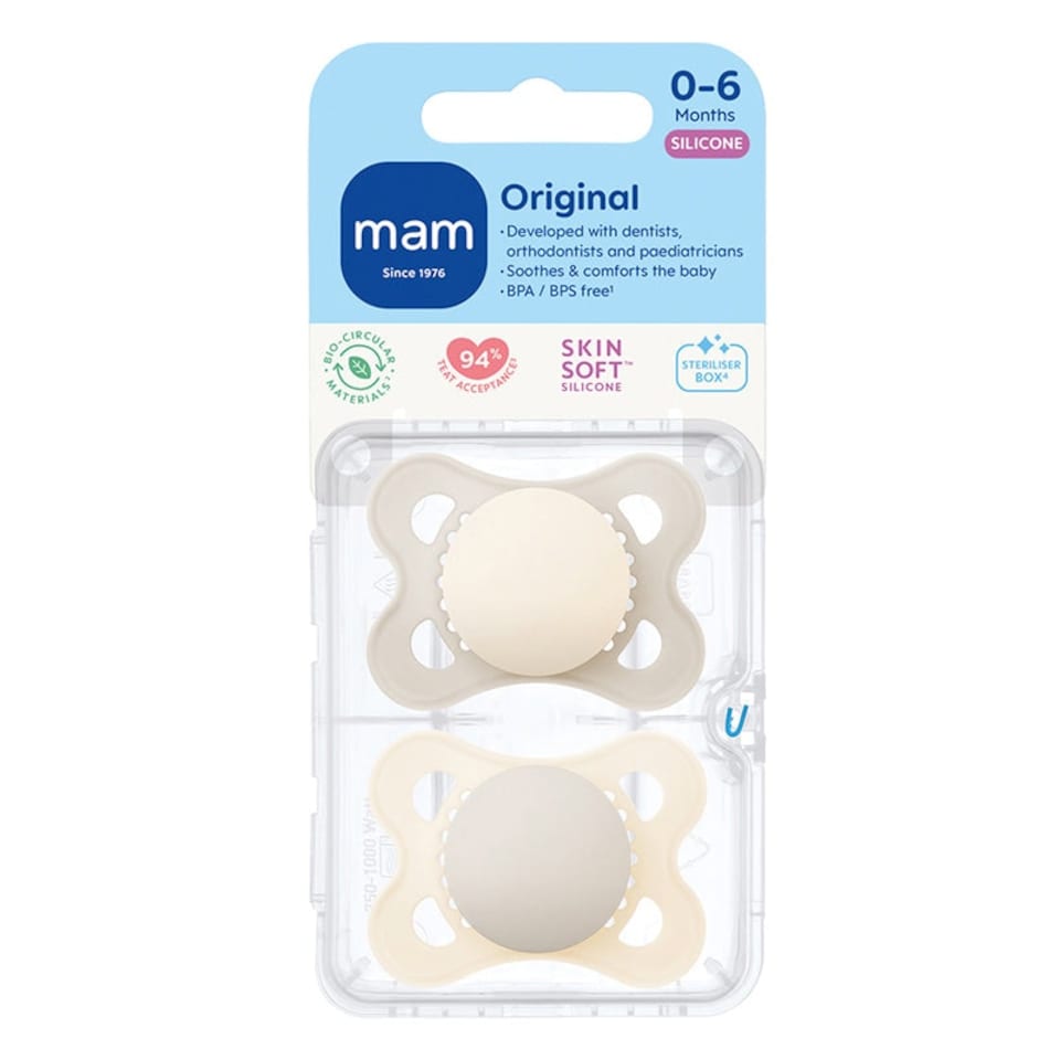image 1 of MAM Original Soother Unisex 0-6m 2Pk