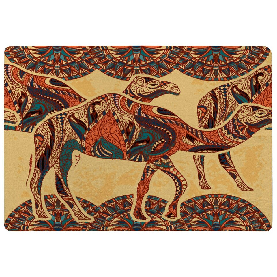 image 1 of Camels (Rug) Orange | Large: 140x200cm
