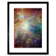 image 1 of Hubble Orion Nebula Spitzer Observatory Cosmic Space 9x7" Black Framed Wall Art Print