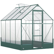 Outsunny Walk-in Greenhouse Garden Polycarbonate Aluminium w/ Window
