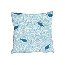 Ocean waves and fishes (Outdoor Cushion)