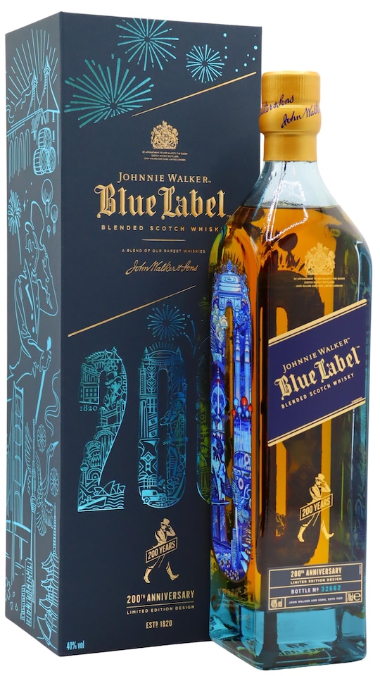 Johnnie Walker - Blue Label - Candleblue 200th Anniversary Whisky