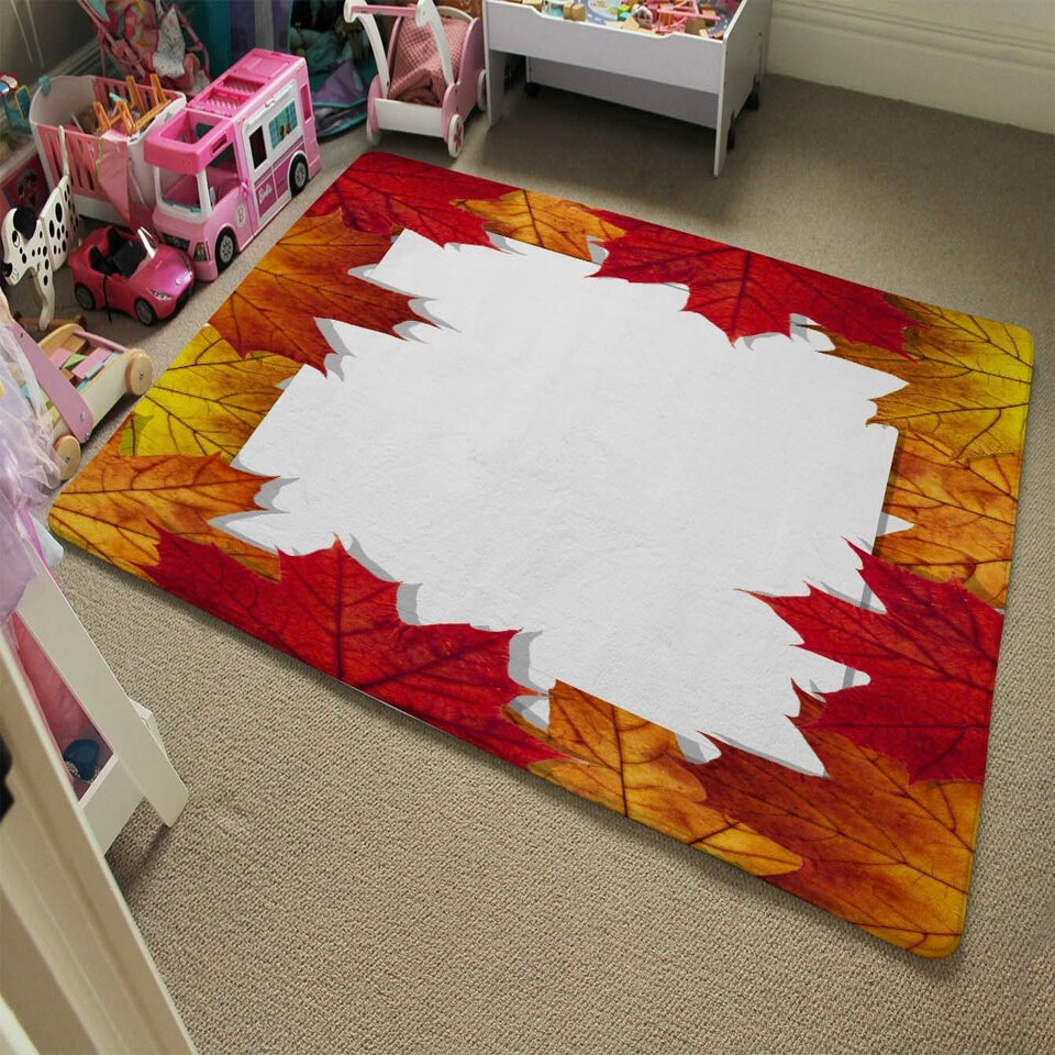 image 1 of Autumn Border (Rug) Red | Small: 60x110cm