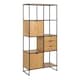 image 1 of Swindon Bookcase with 2 Doors, 3 drawers and 2 Shelves in Black