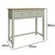 image 2 of Taberno 2 Drawer Dressing Table Sage Green Green