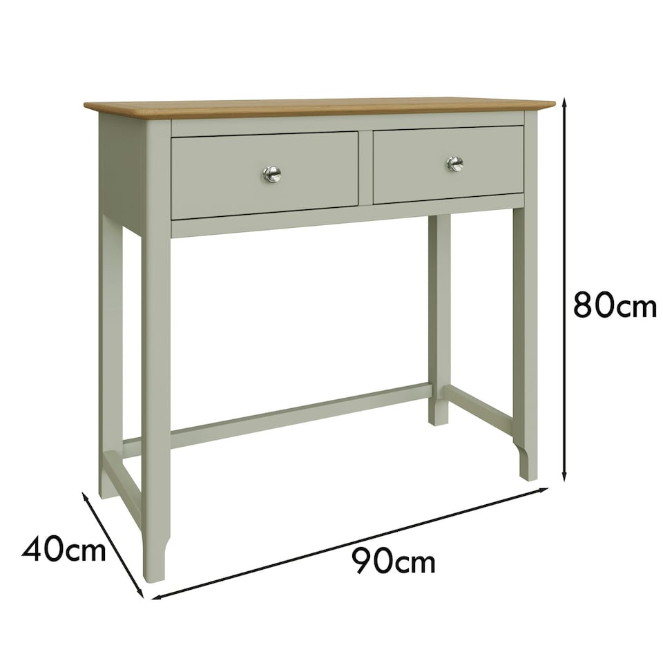 image 1 of Taberno 2 Drawer Dressing Table Sage Green Green