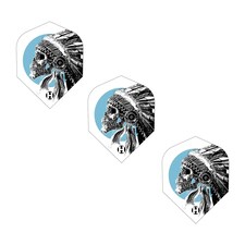 Harrows Prime Jonny Dart Flights (Pack of 3) | White | White/Black/Blue | One Size | 1