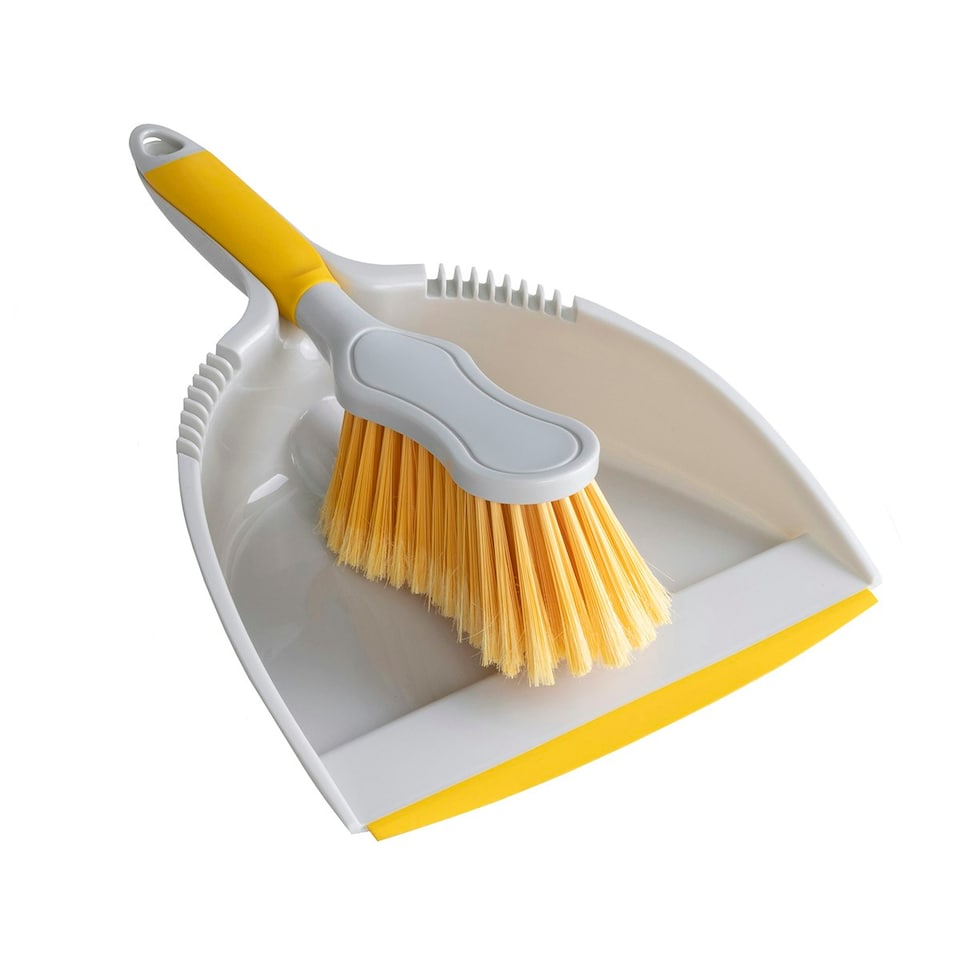 image 1 of Charles Bentley 'Brights' Kitchen Bundle Dustpan & Brush Washing Up Yellow