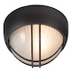 image 1 of Matt Black Die Cast Aluminium Outdoor Circular Bulkhead Porch or Wall Light | Black