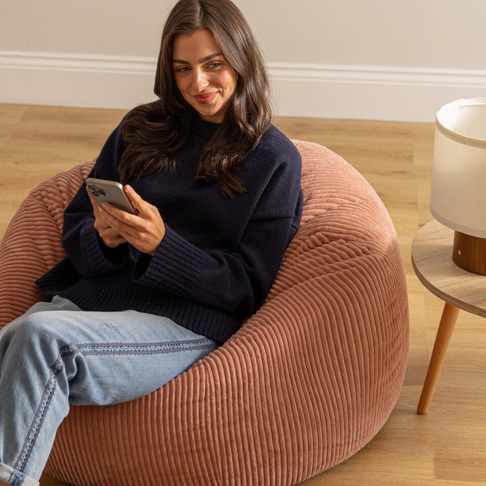 image 1 of Kingston Beanbag Corduroy Dawn Pink | Pink | Dawn Pink | XL | 1