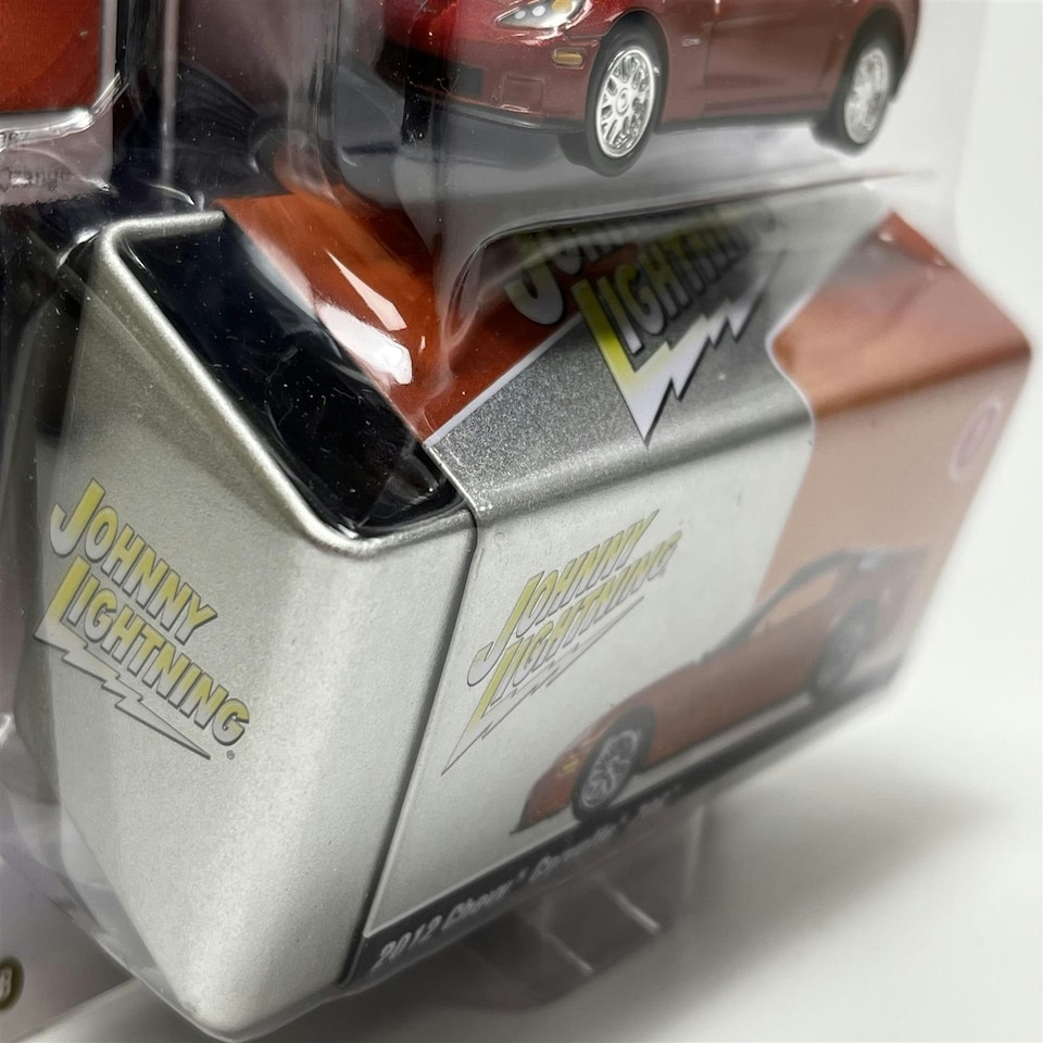 image 1 of 2012 Chevy Corvette Z06 with Tin Inferno Orange 1:64 Scale Johnny Lightning JLCT009B