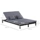 image 7 of Outsunny 2 Person Rattan Lounger Adjustable Double Chaise Chair w/ Cushion Black