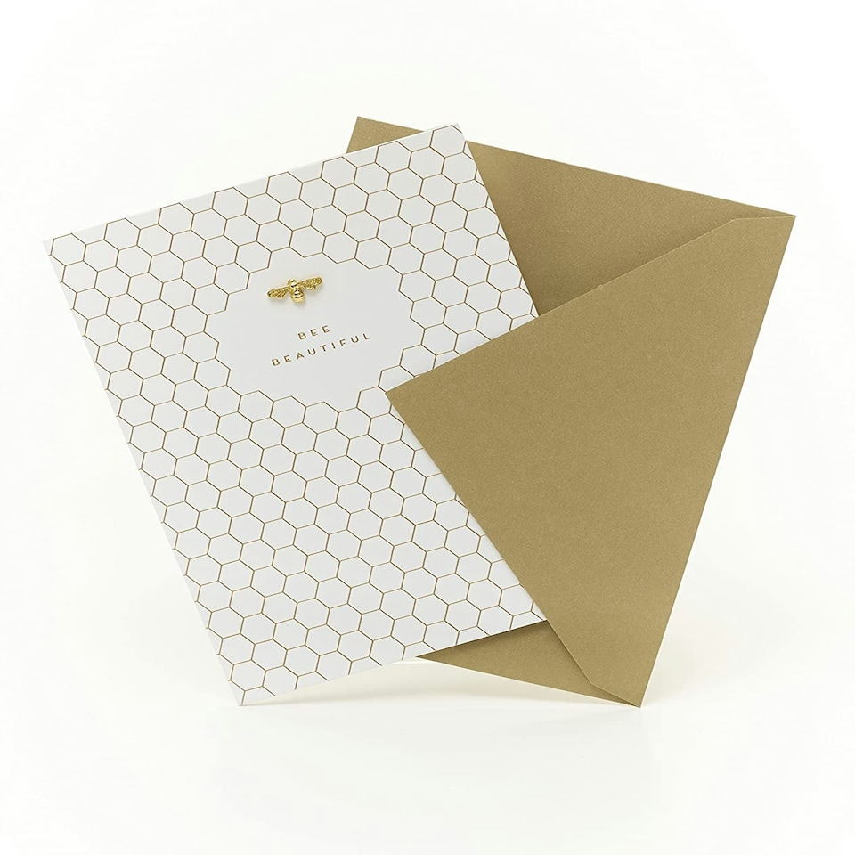 image 1 of Bee Beautiful Butterfly Charm Blank Birthday Card