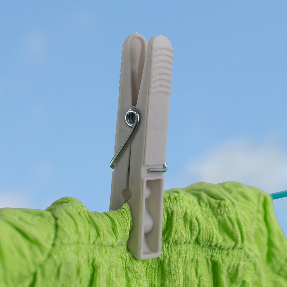 image 1 of JVL 108 Pack Plastic Clothes Pegs, Assorted Colours