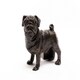 image 2 of Pug Plant Pot Feet - Set of 3 - L6.5 x W7.5 x H8 cm | Brown