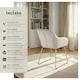image 2 of Dining Chair Jeane - velvet look, cantilever frame - Set of 2 Cream | Velvet Look Cream/Gold