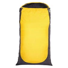 Mountain Warehouse Microlite Sleeping Bag with Inner Pocket Two Way Zip Camp Bed Right Handed Zip - Long length (215cm) Multi