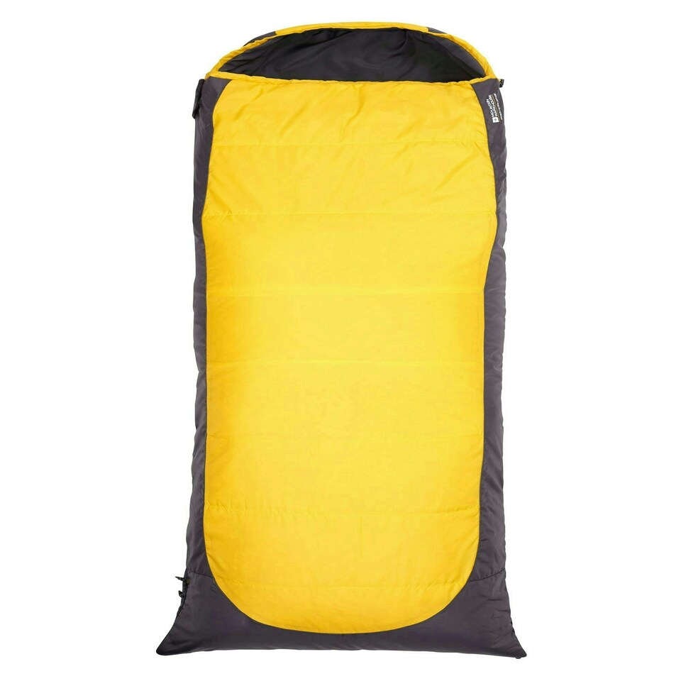 image 1 of Mountain Warehouse Microlite Sleeping Bag with Inner Pocket Two Way Zip Camp Bed Right Handed Zip - Long length (215cm) Multi