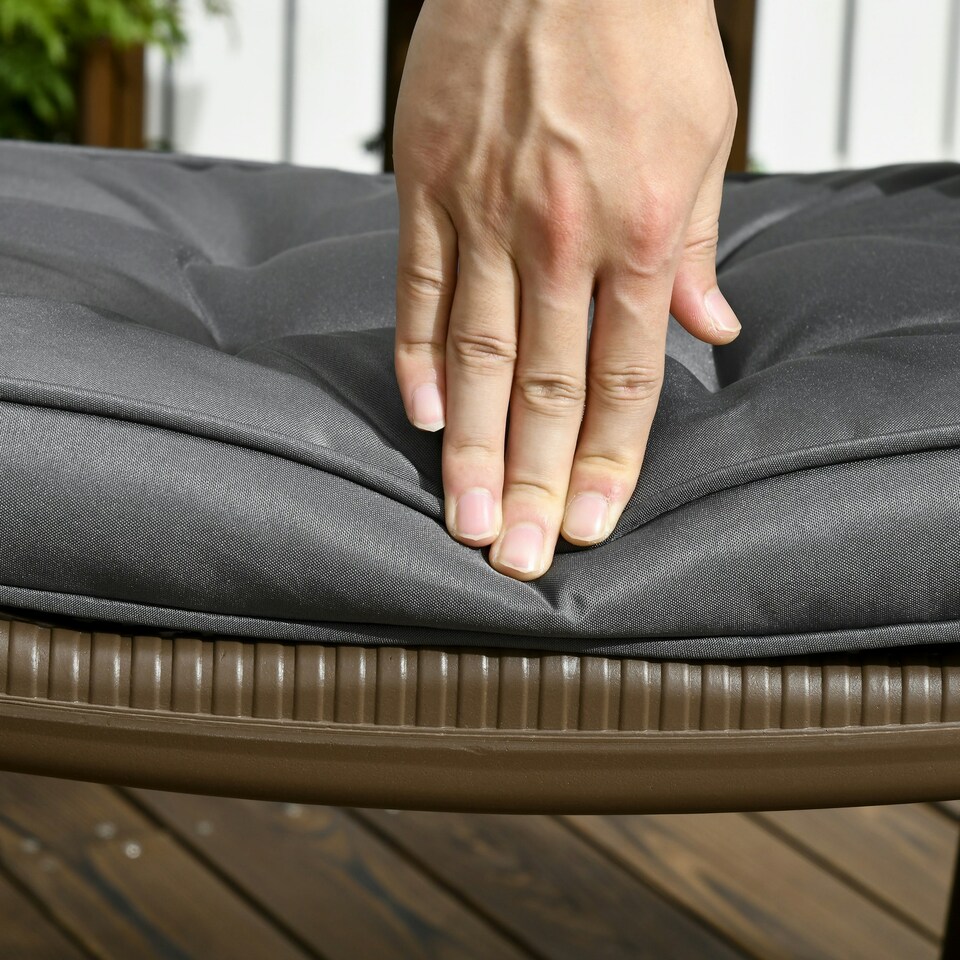 image 1 of Outsunny 42 x 42cm Replacement Garden Seat Cushion Pad with Ties