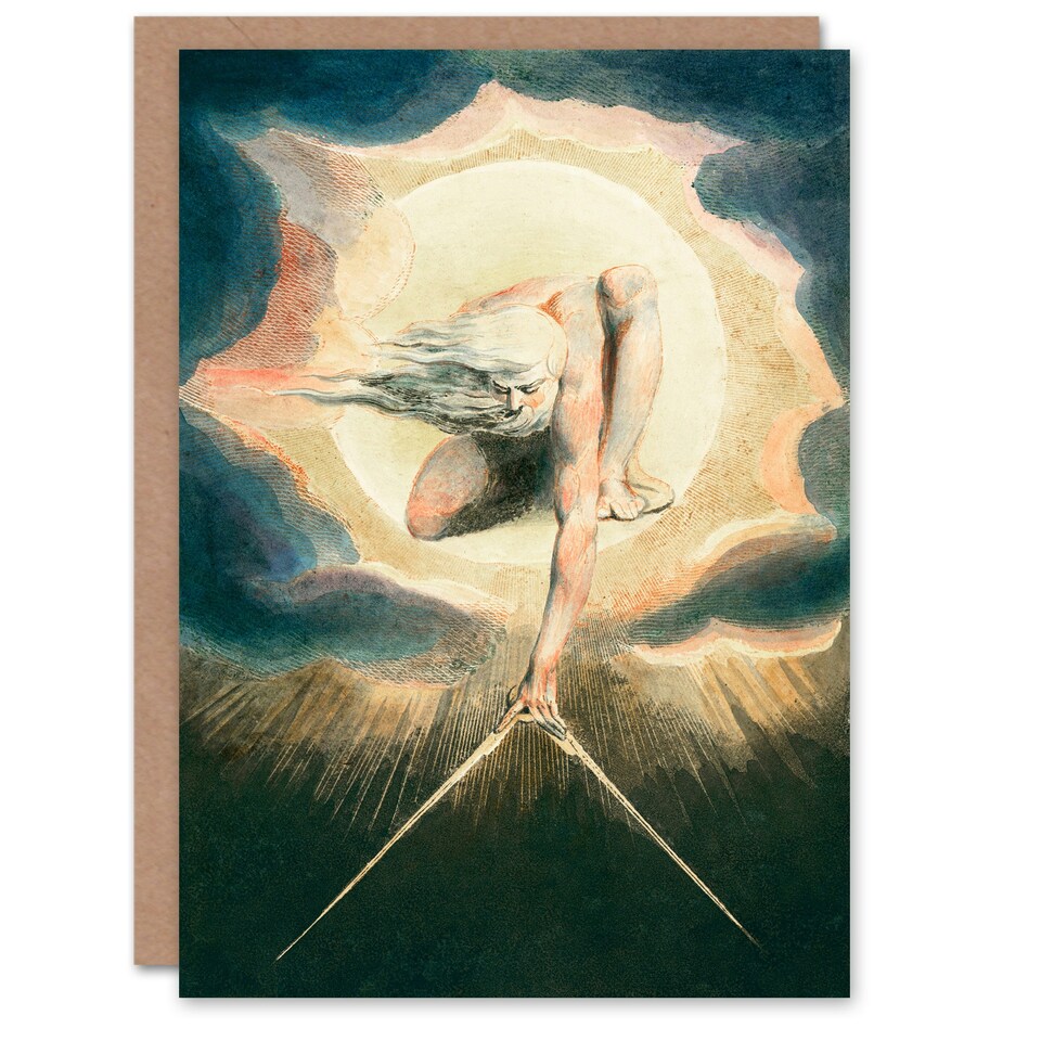 image 1 of William Blake Art Card Ancient of Days Setting Compass to Earth