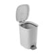 image 4 of Living and Home 15L Pedal-operated Rubbish Bin With Lid | White