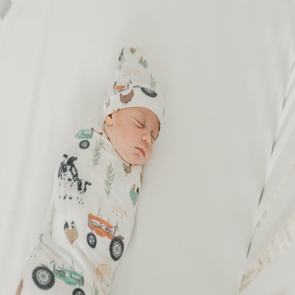 image 1 of Copper Pearl Knitted Swaddle Blanket Jo