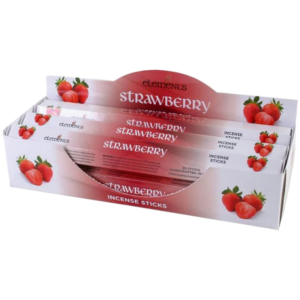 Elements Strawberry Incense Sticks (Box Of 6 Packs) - Red - One Size