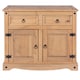 image 3 of Corona Small Sideboard in Antique Waxed Pine - 2 Drawers and 2 Doors with Adjustable Shelf | Brown | Brown | One Size | 1