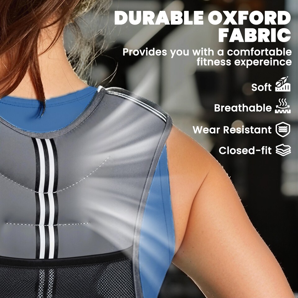 image 1 of HOMCOM 5KG Weighted Vest with Adjustable Straps, Pocket, Reflective Strips