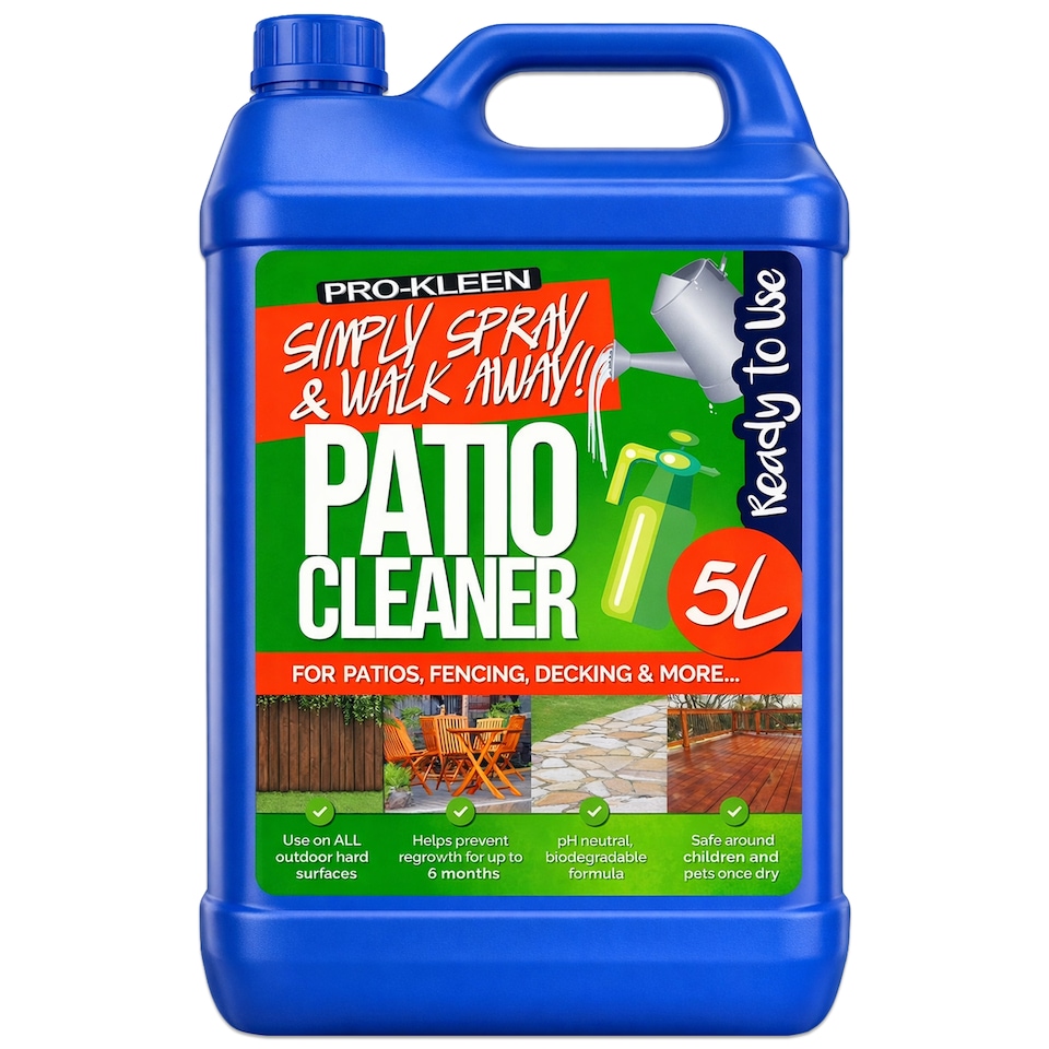 Pro-Kleen Patio Cleaner Ready to Use Simply Spray & Walk Away Green Mould, Moss and Algae Remover 5L