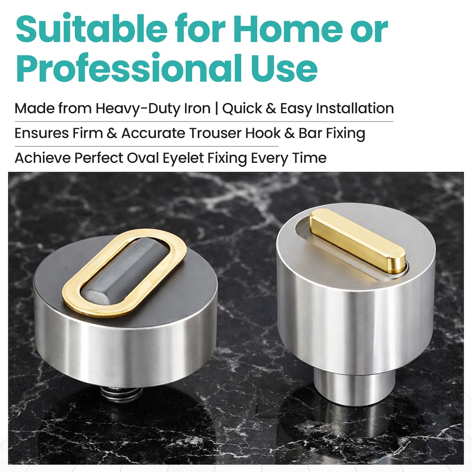 image 1 of Trimming Shop 10mm Oval Eyelet Grommet Fixing Dies Tool Set