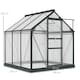 image 7 of Outsunny 6x6ft Walk-In Polycarbonate Greenhouse Plant Grow Galvanized