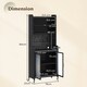 image 9 of COSTWAY Kitchen Pantry Storage Cabinet with Large Countertop Black