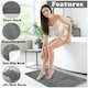 image 6 of VELVETIO Bath Mat Set Greek Pattern Anti Slip Memory Foam Toilet Rug Blue | Aqua
